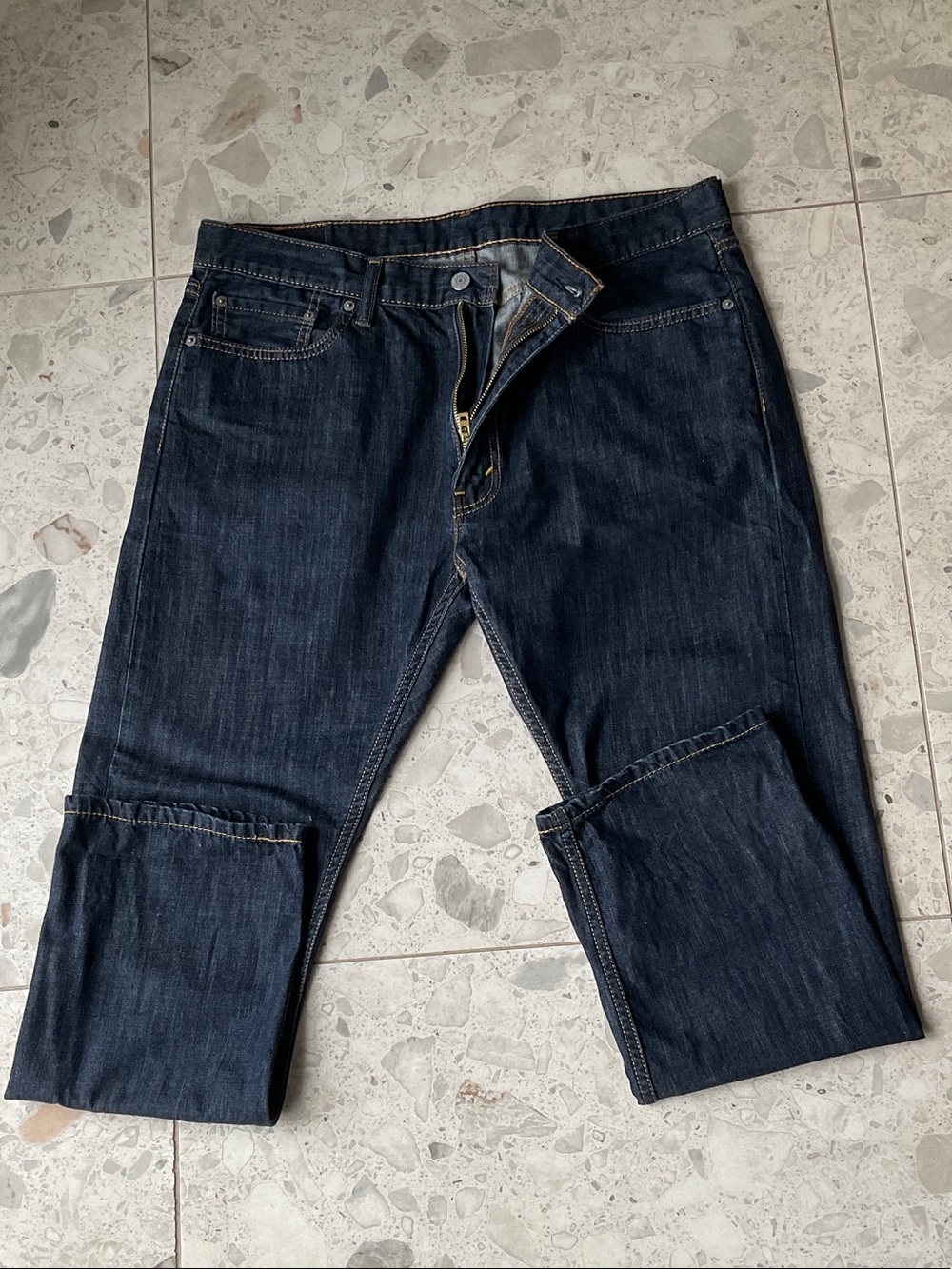 Levi's Men's Dark Indigo Relaxed Straight Jeans